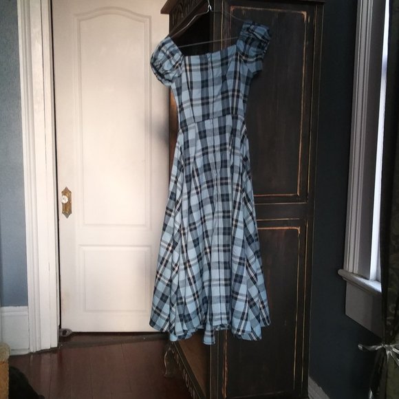 Collectif Blue Plaid Dolores Doll Dress - Picture 5 of 7